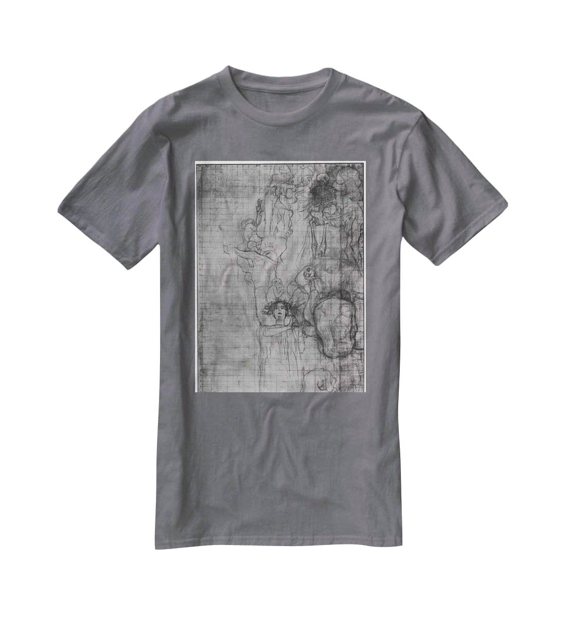 Sketch of Medicine by Klimt T-Shirt - Canvas Art Rocks - 3