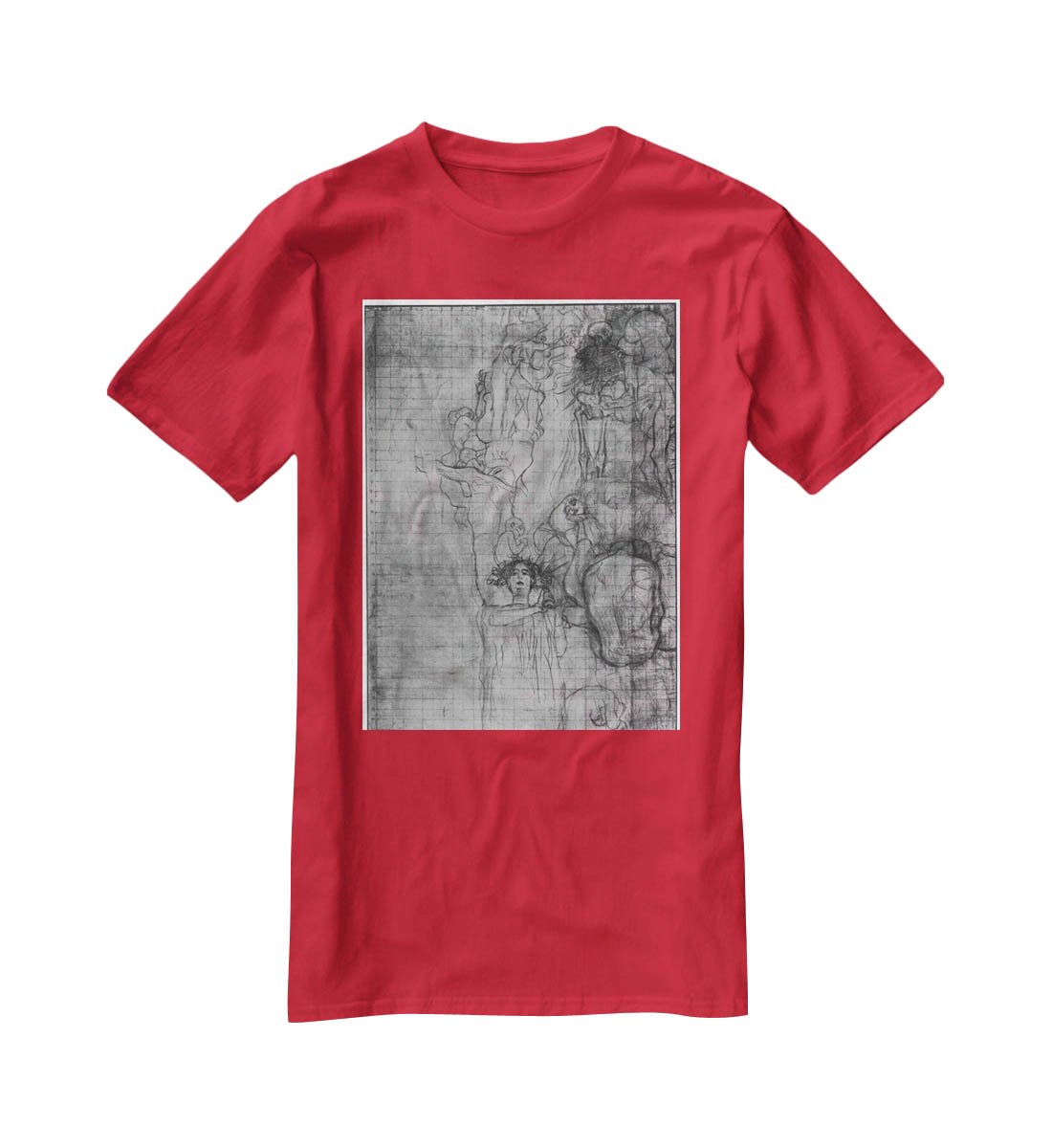 Sketch of Medicine by Klimt T-Shirt - Canvas Art Rocks - 4