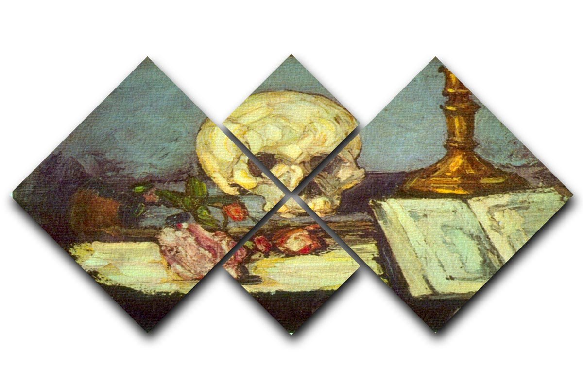 Skull by Degas 4 Square Multi Panel Canvas - Canvas Art Rocks - 1