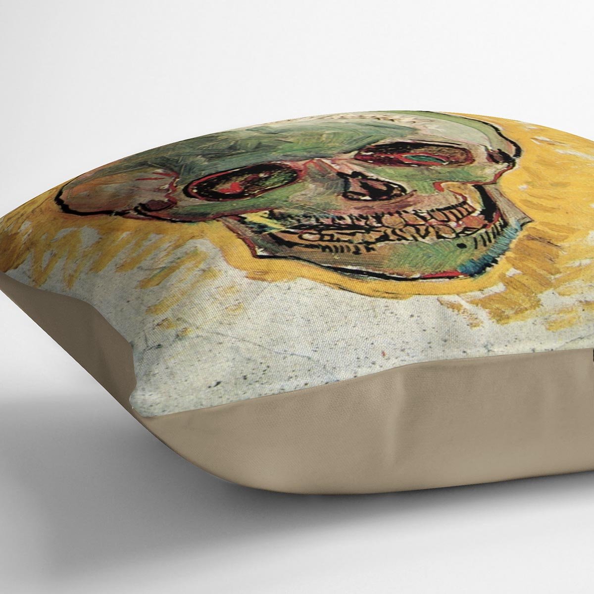 Skull by Van Gogh Throw Pillow