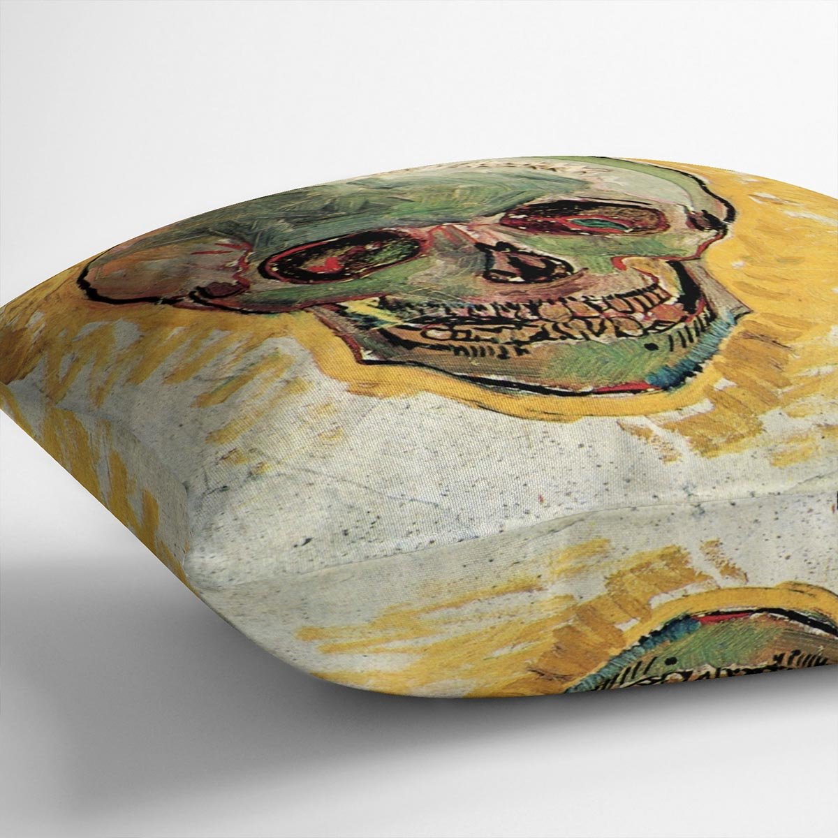 Skull by Van Gogh Throw Pillow