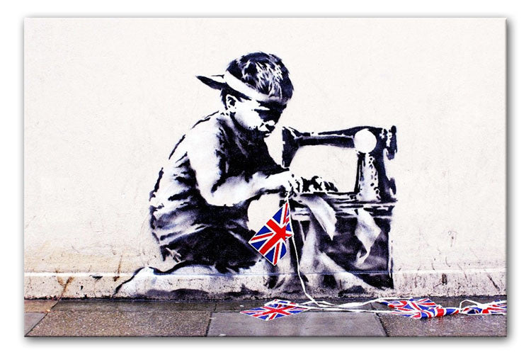 Banksy Slave Labour Print - Canvas Art Rocks - 1