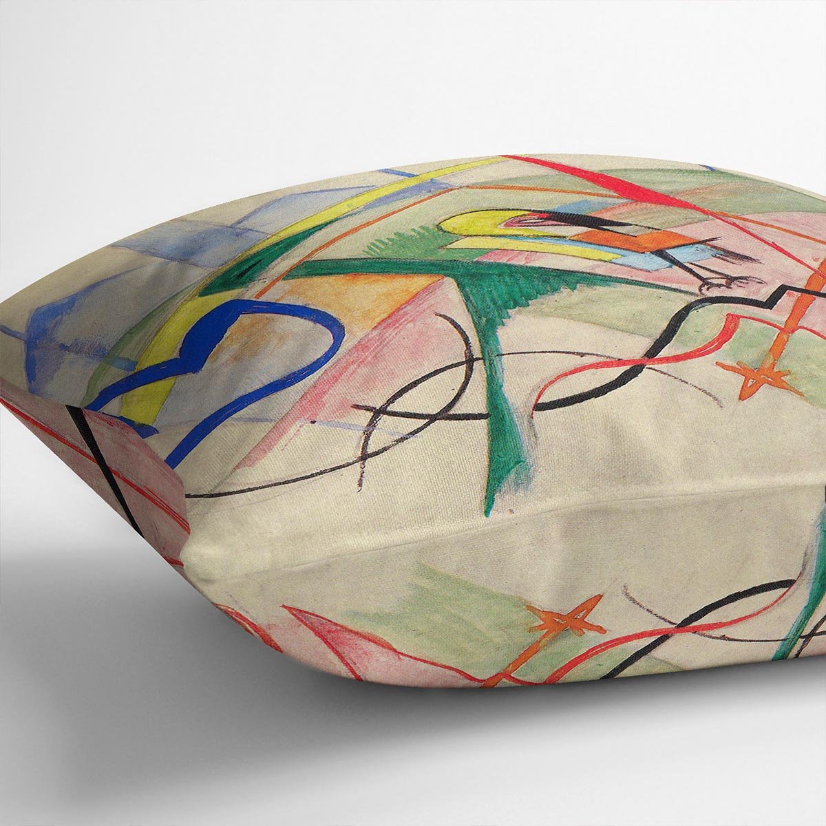 Small mythical creatures by Franz Marc Throw Pillow