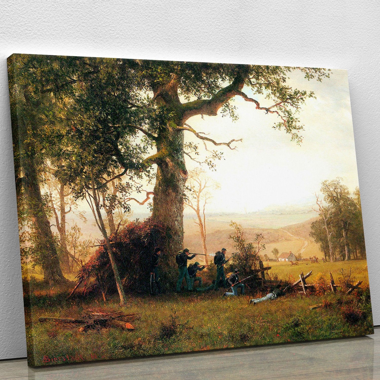 Small war postal service strike in Virginia by Bierstadt Canvas Print or Poster
