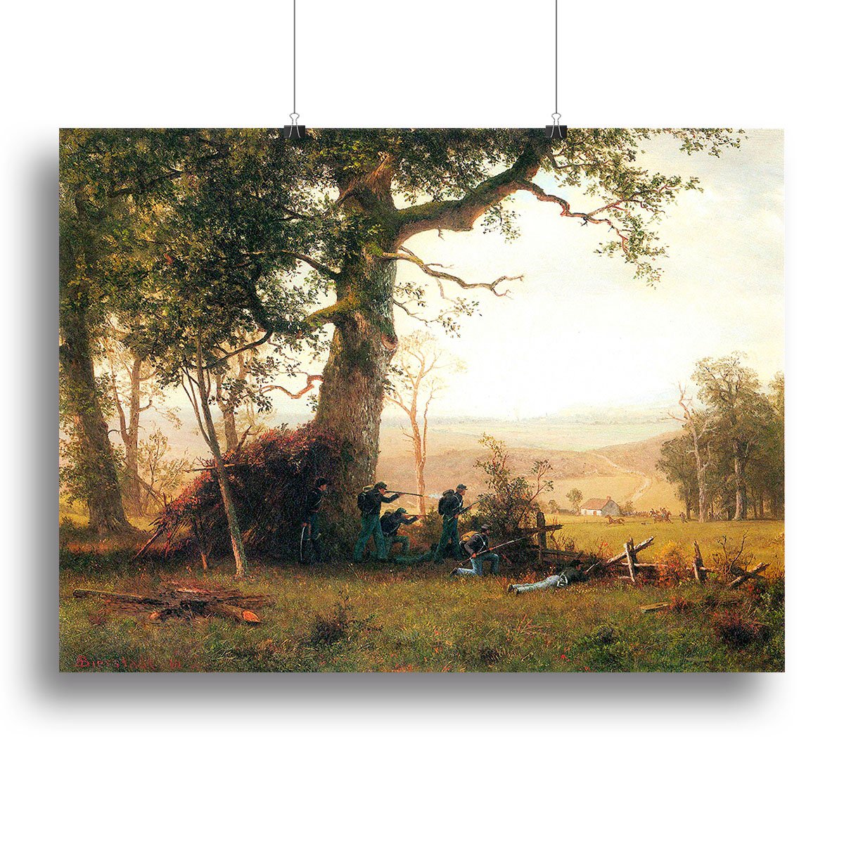Small war postal service strike in Virginia by Bierstadt Canvas Print or Poster