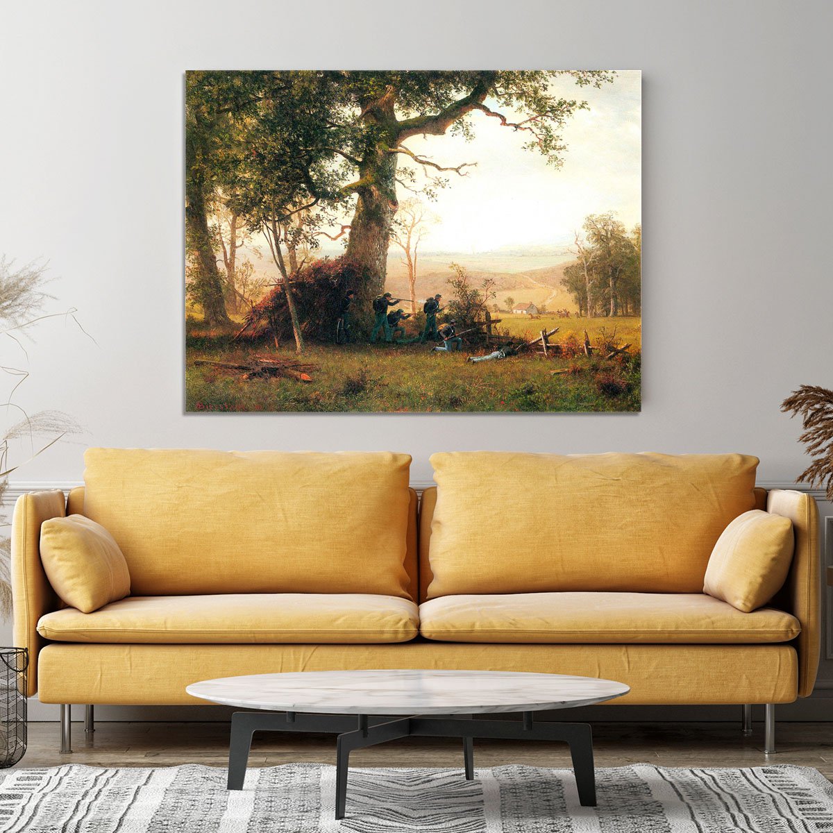 Small war postal service strike in Virginia by Bierstadt Canvas Print or Poster