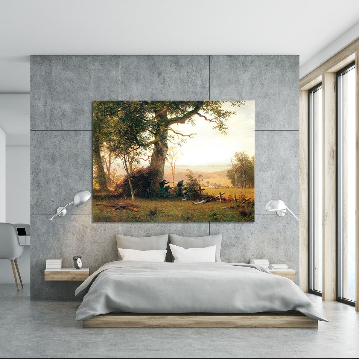 Small war postal service strike in Virginia by Bierstadt Canvas Print or Poster