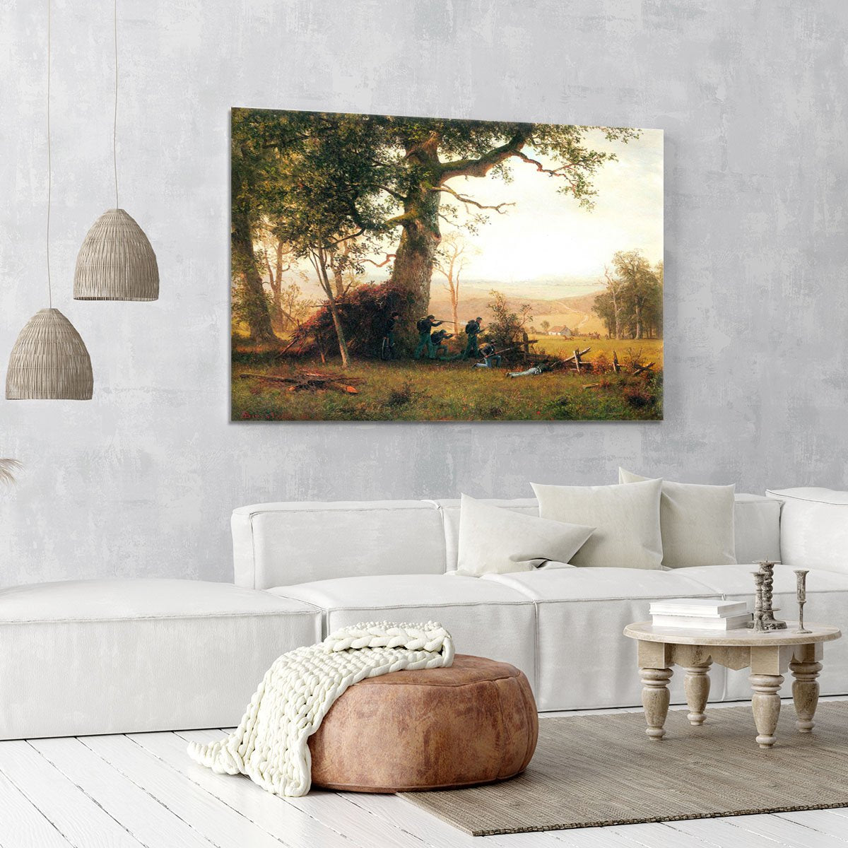 Small war postal service strike in Virginia by Bierstadt Canvas Print or Poster