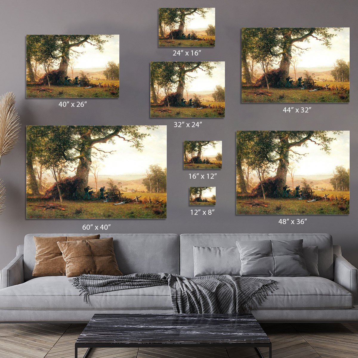 Small war postal service strike in Virginia by Bierstadt Canvas Print or Poster