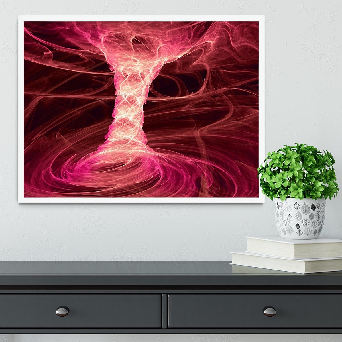 Smoke Funnel Framed Print - Canvas Art Rocks -6