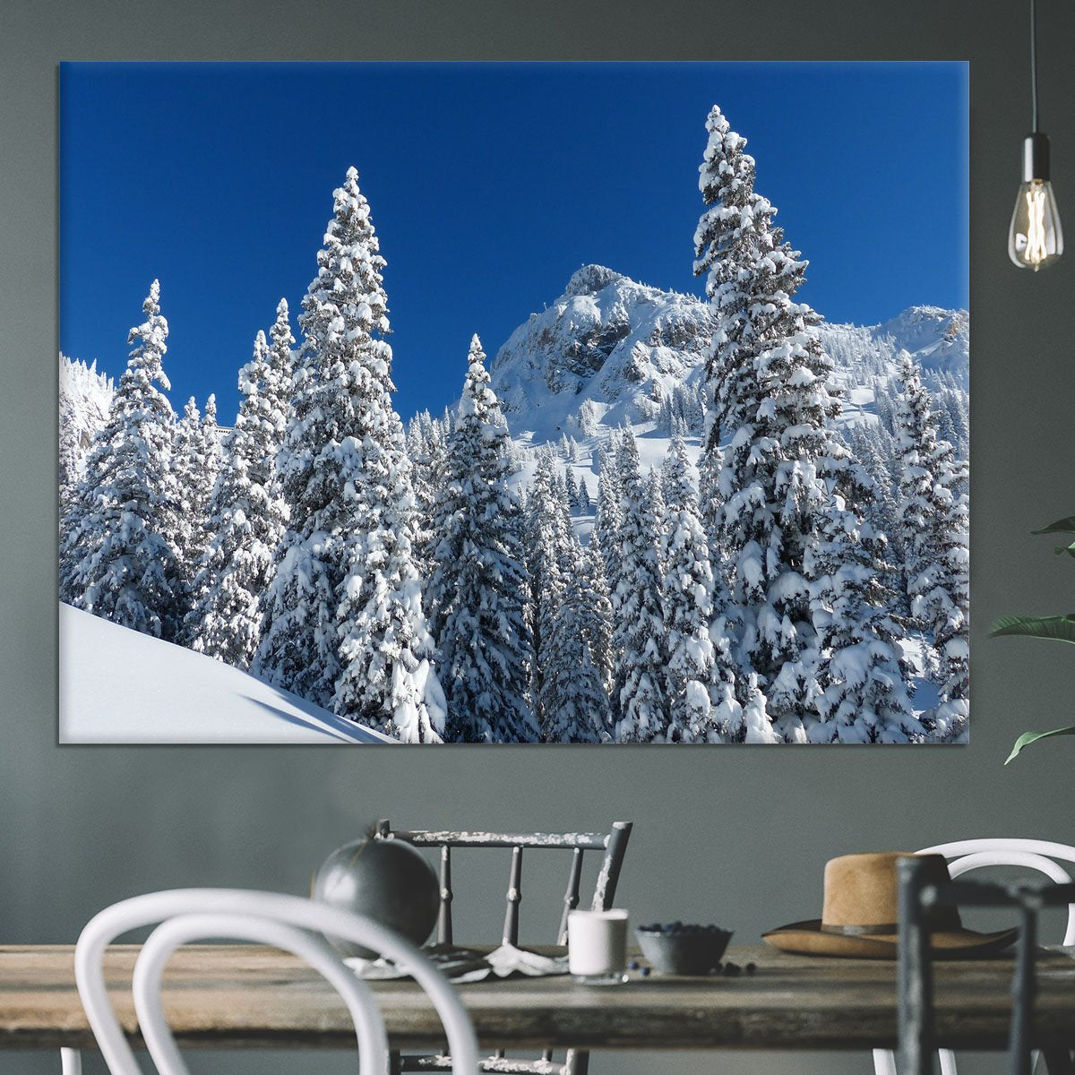 Snow Covered Trees Canvas Print or Poster