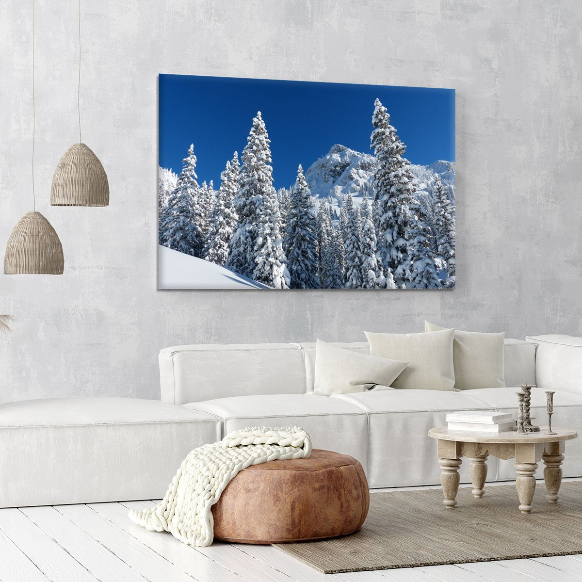 Snow Covered Trees Canvas Print or Poster