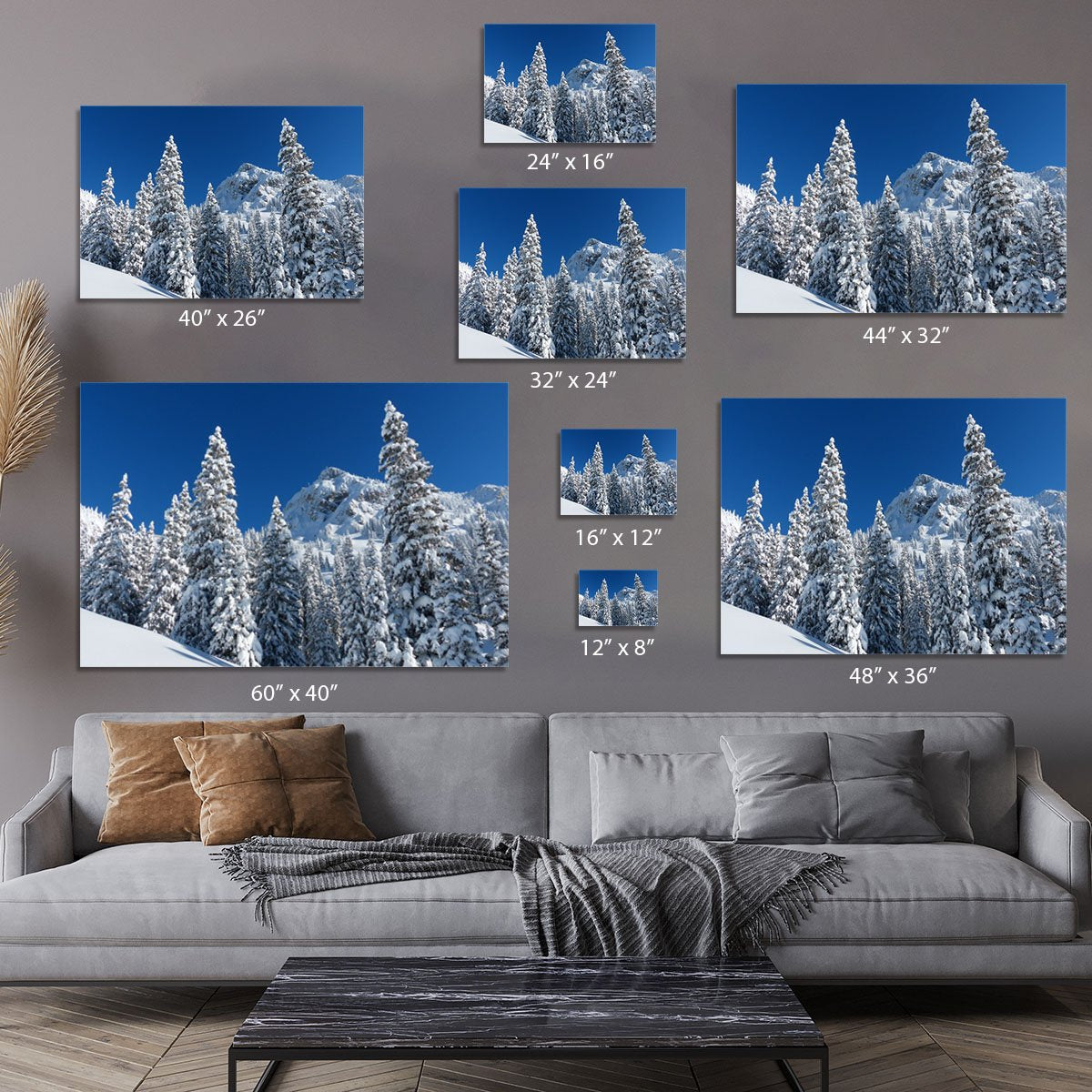 Snow Covered Trees Canvas Print or Poster