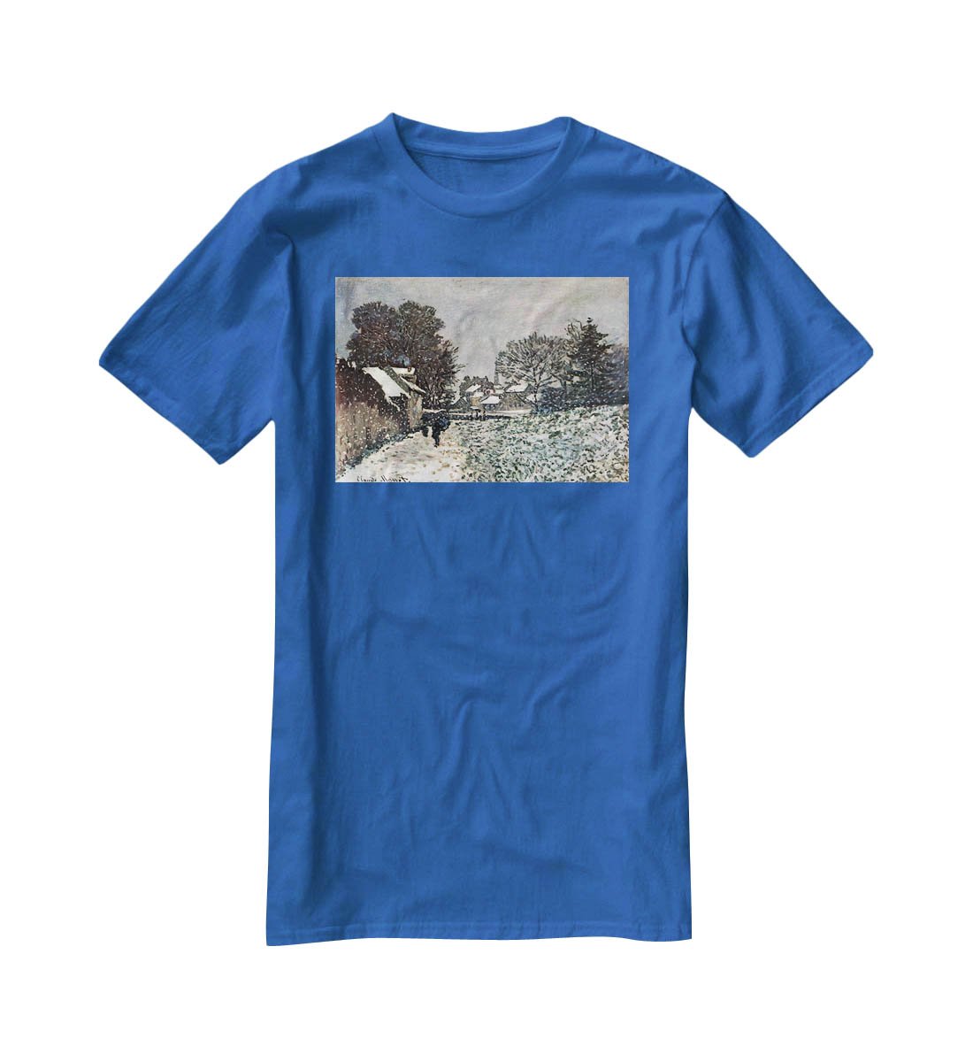 Snow at Argenteuil by Monet T-Shirt - Canvas Art Rocks - 2