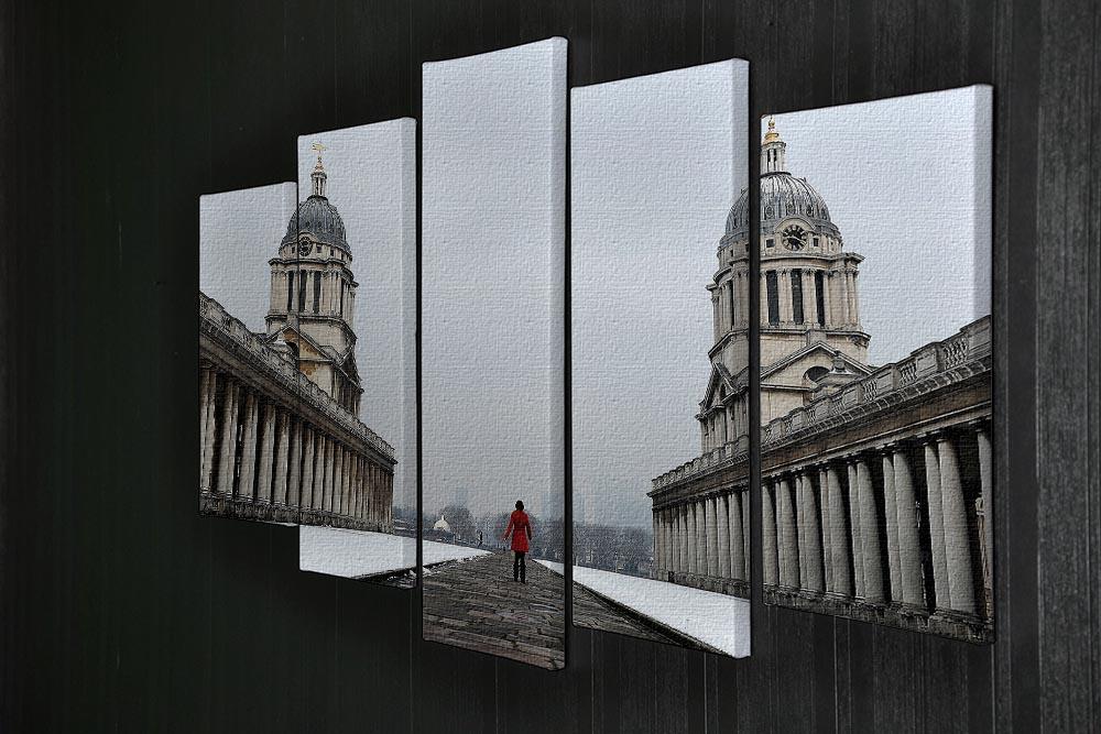 Snow in Greenwich 5 Split Panel Canvas - Canvas Art Rocks - 2