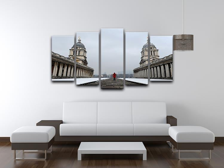Snow in Greenwich 5 Split Panel Canvas - Canvas Art Rocks - 3