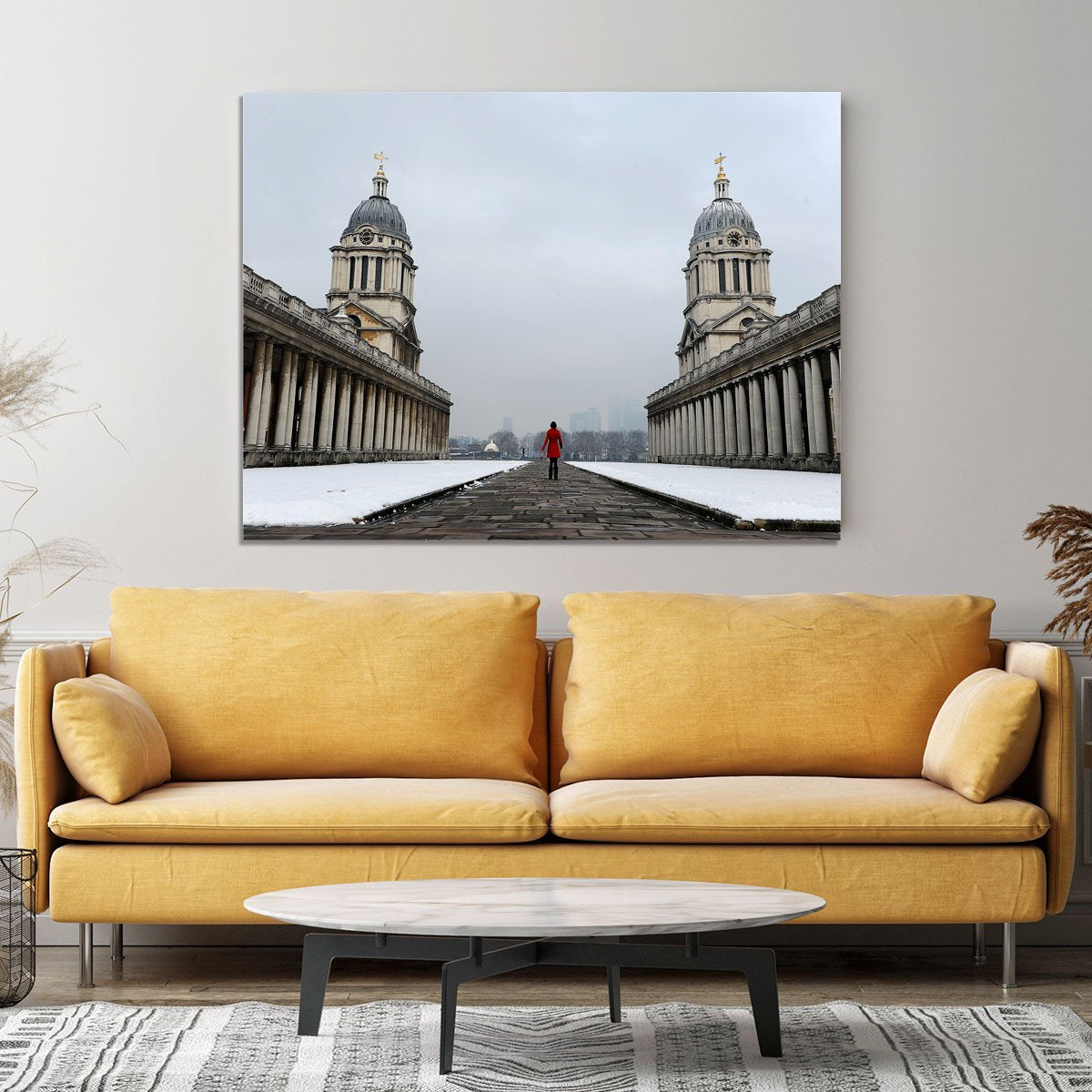 Snow in Greenwich Canvas Print or Poster