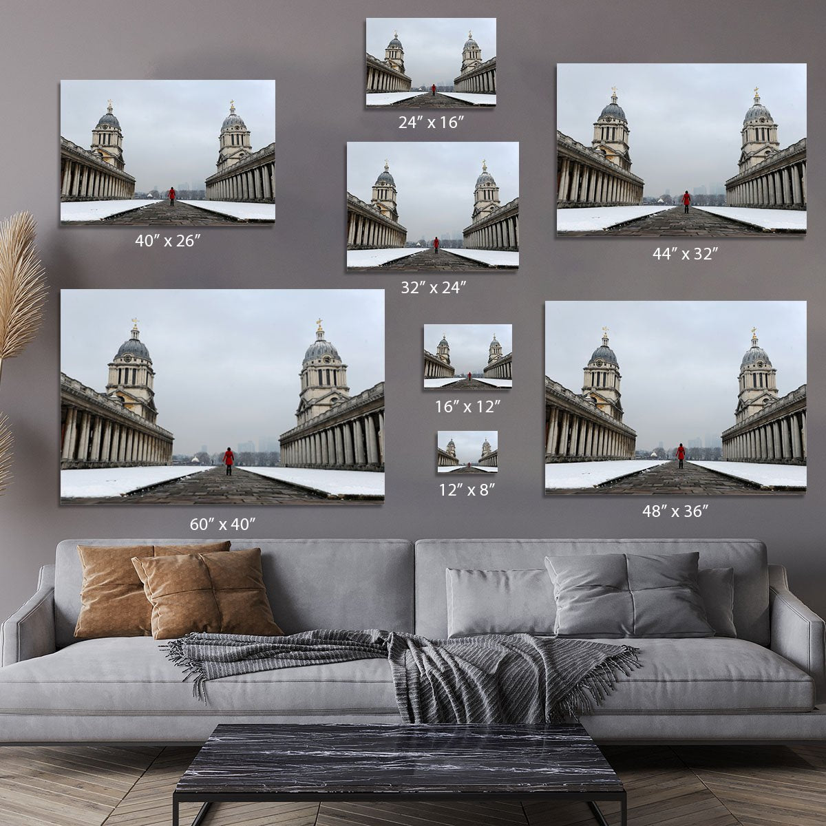 Snow in Greenwich Canvas Print or Poster