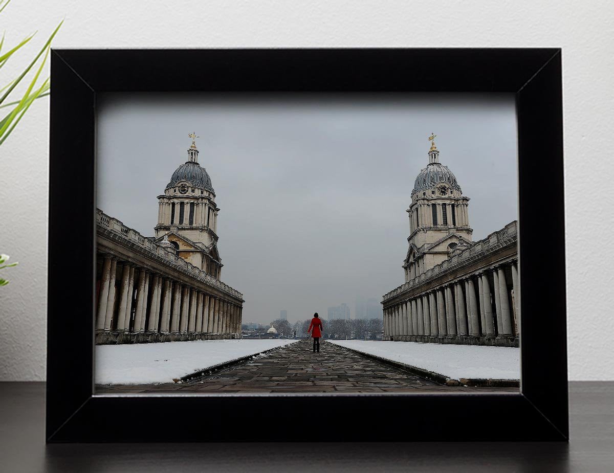 Snow in Greenwich Framed Print - Canvas Art Rocks - 2