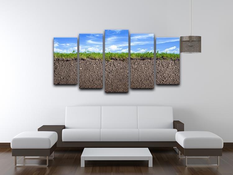 Soil ground 5 Split Panel Canvas  - Canvas Art Rocks - 3