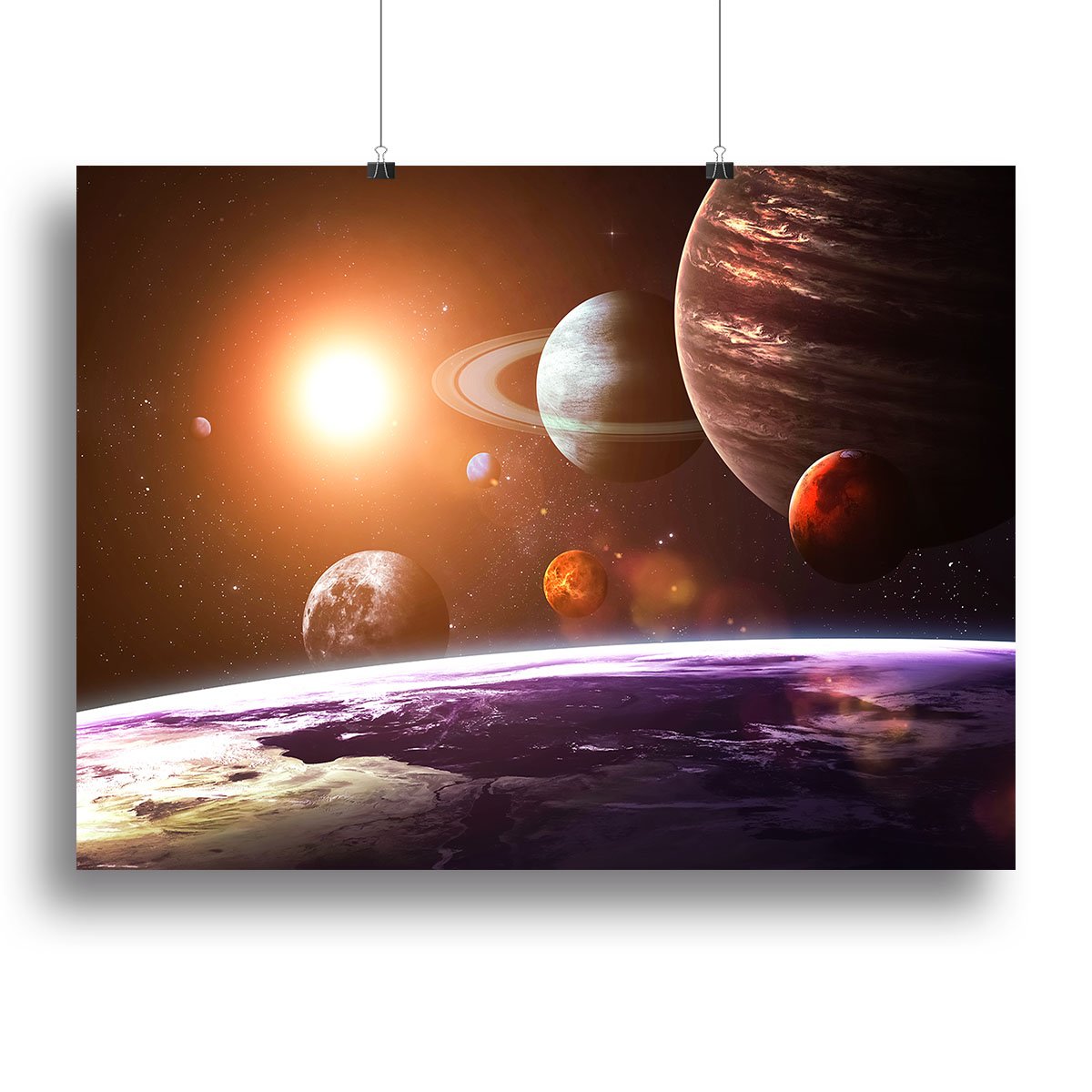 Solar system and space objects Canvas Print or Poster