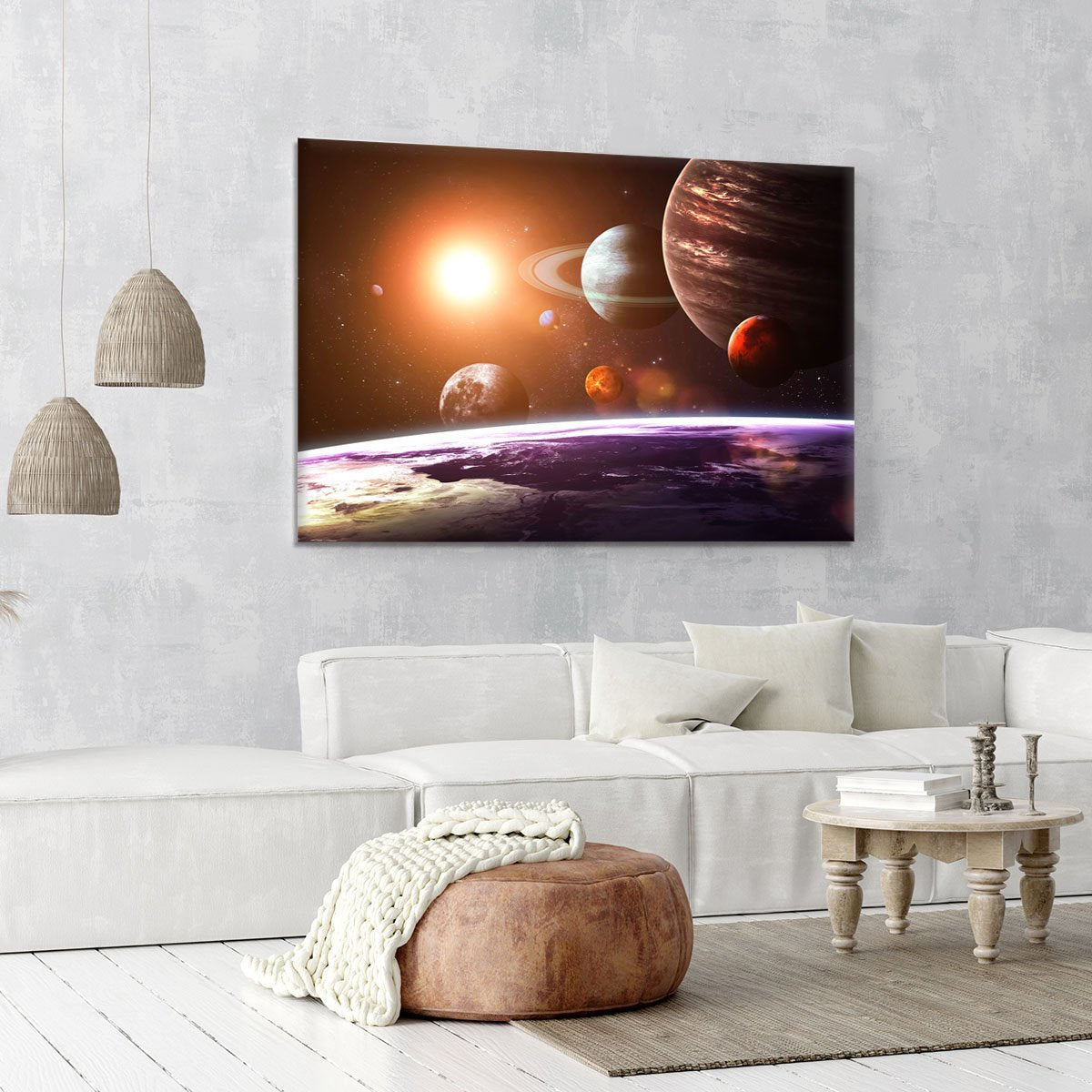 Solar system and space objects Canvas Print or Poster