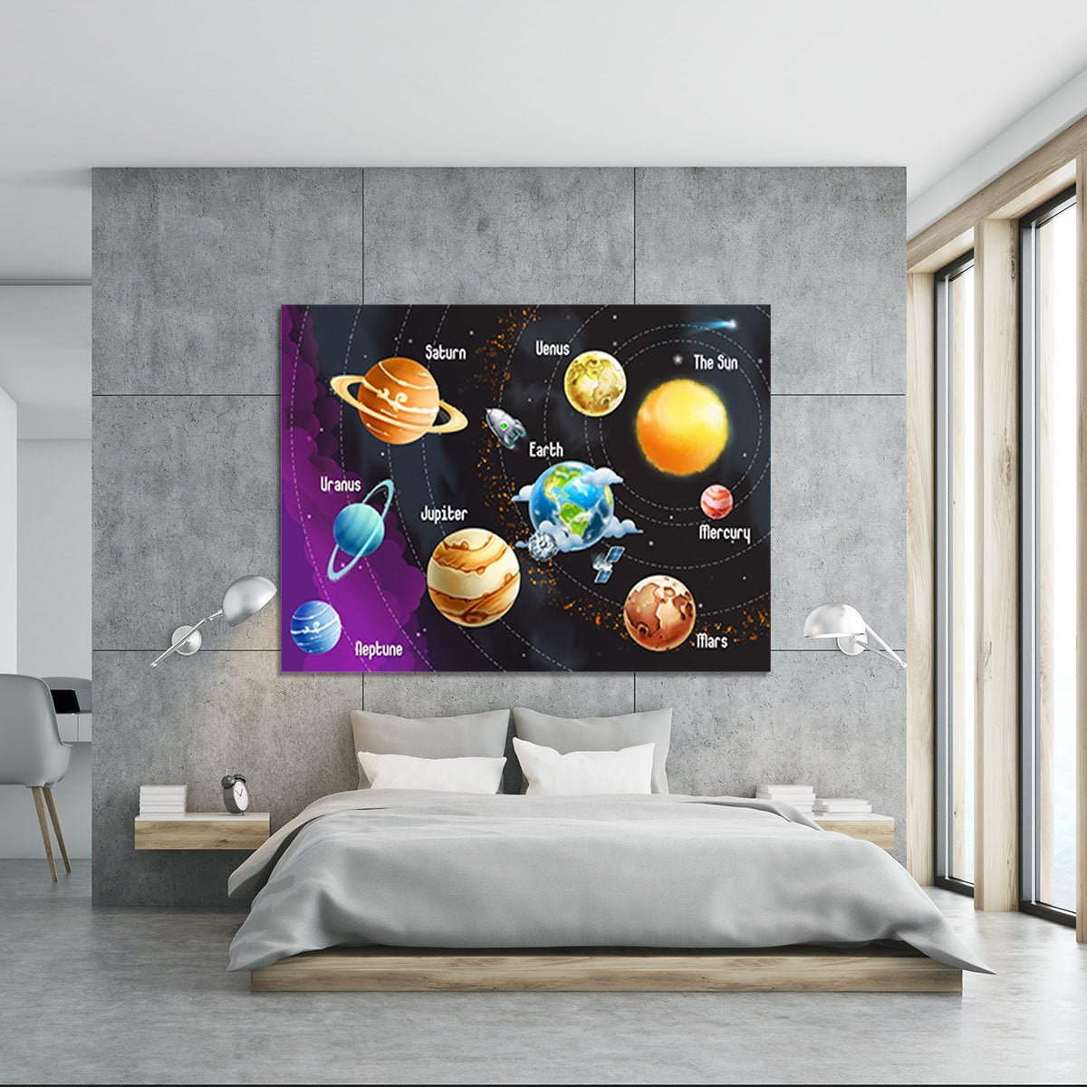 Solar system of planets Canvas Print or Poster