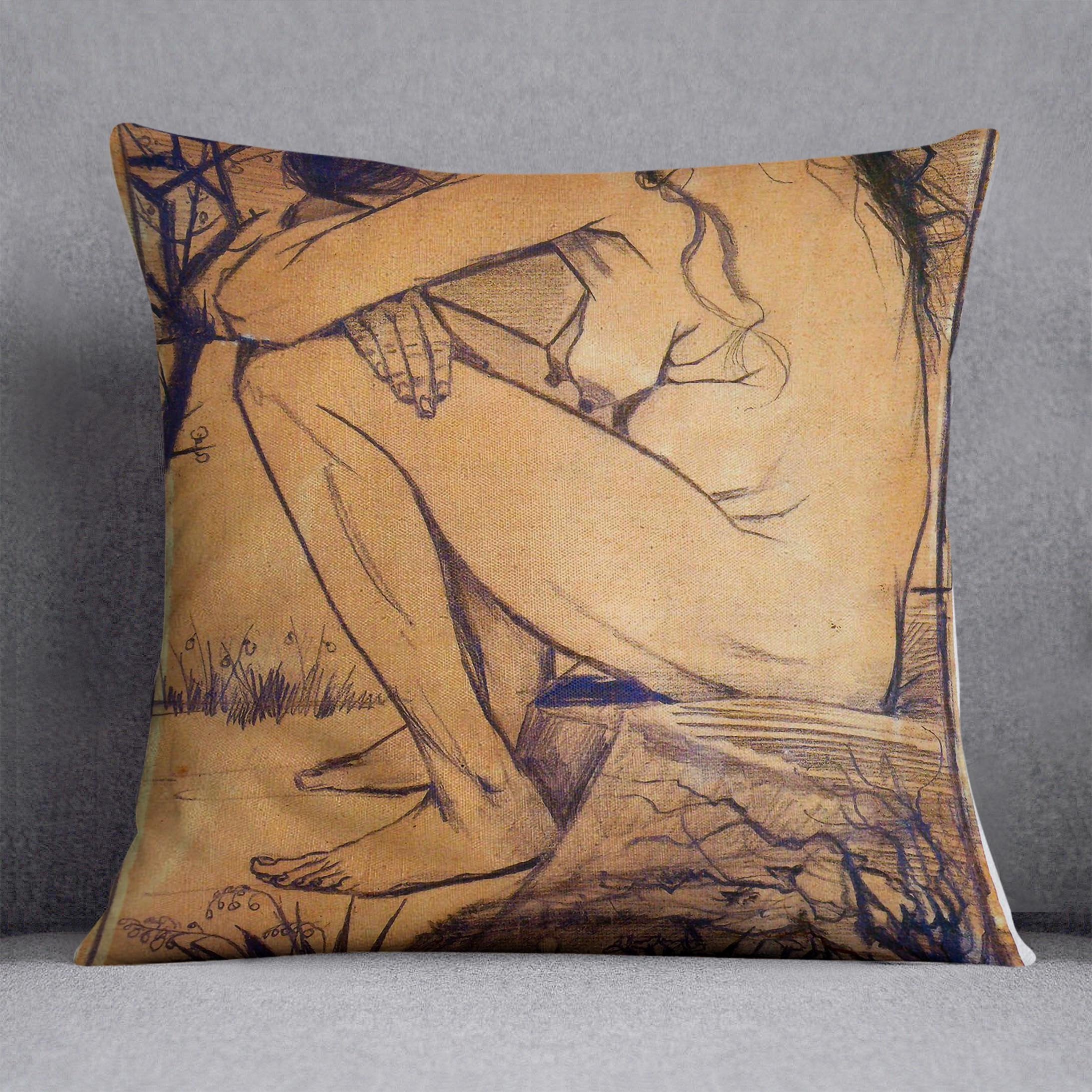 Sorrow by Van Gogh Throw Pillow