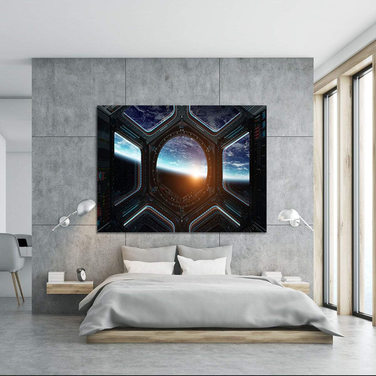Space Ship Window Canvas Print or Poster