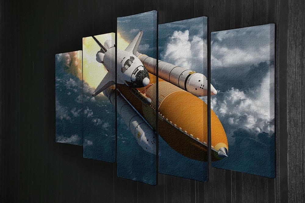 Space Shuttle Lift Off 5 Split Panel Canvas - Canvas Art Rocks - 2