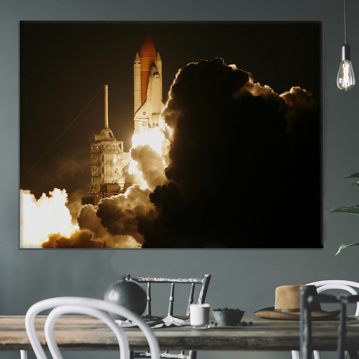 Space Shuttle Take Off Canvas Print or Poster