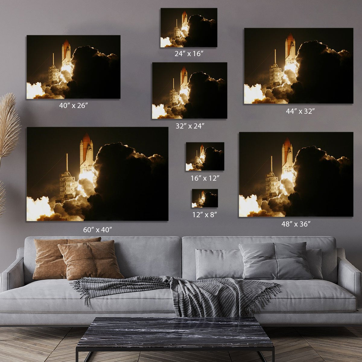 Space Shuttle Take Off Canvas Print or Poster