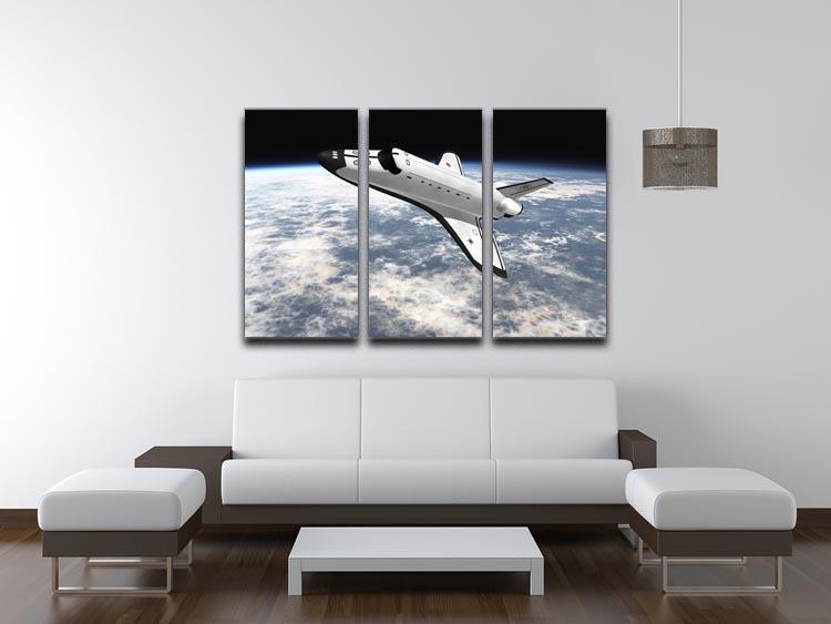 Space Shuttle leaving earth 3 Split Panel Canvas Print - Canvas Art Rocks - 3