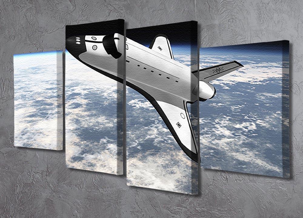 Space Shuttle leaving earth 4 Split Panel Canvas - Canvas Art Rocks - 2