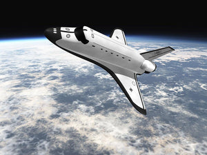 Space Shuttle leaving earth Wall Mural Wallpaper - Canvas Art Rocks - 1