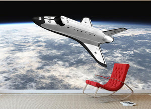 Space Shuttle leaving earth Wall Mural Wallpaper - Canvas Art Rocks - 2