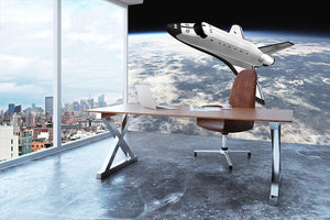 Space Shuttle leaving earth Wall Mural Wallpaper - Canvas Art Rocks - 3