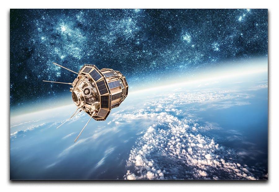 Space satellite orbiting Canvas Print or Poster  - Canvas Art Rocks - 1