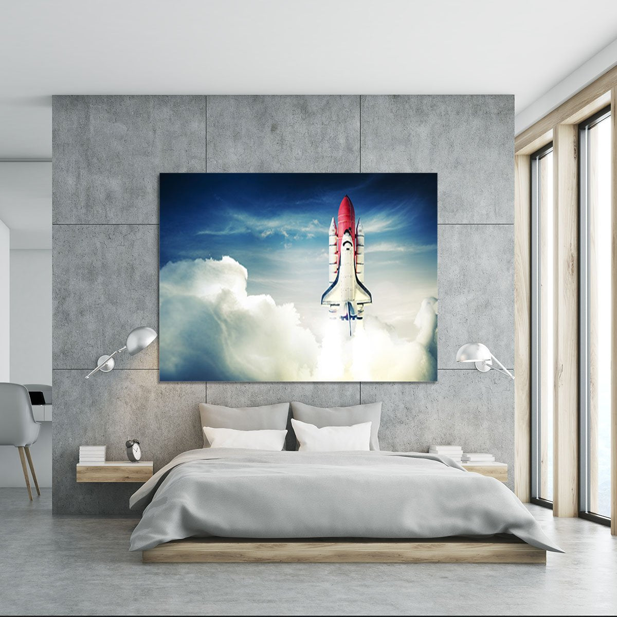 Space shuttle taking off on a mission Canvas Print or Poster