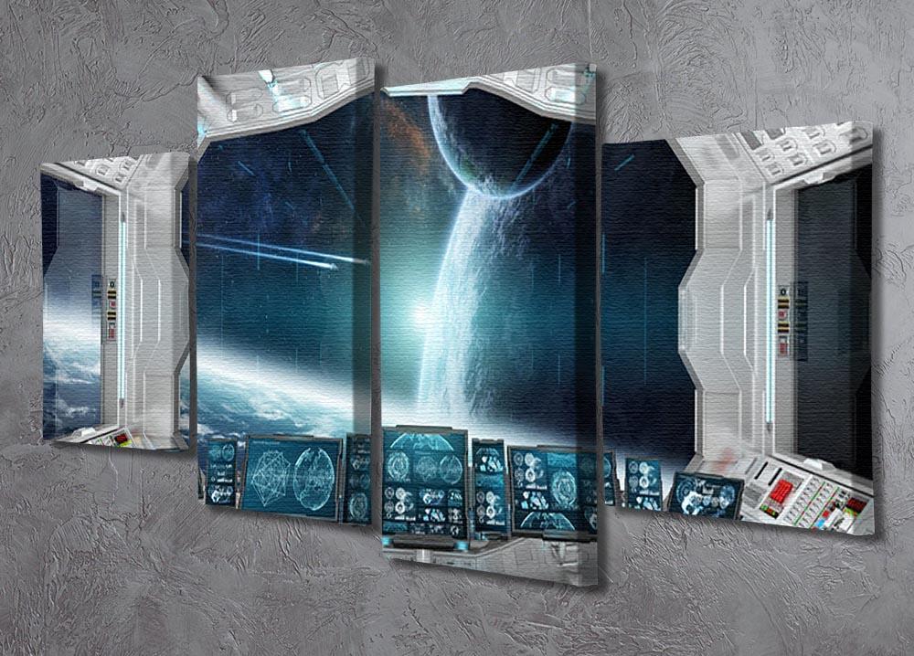Spaceship Control Center 4 Split Panel Canvas - Canvas Art Rocks - 2