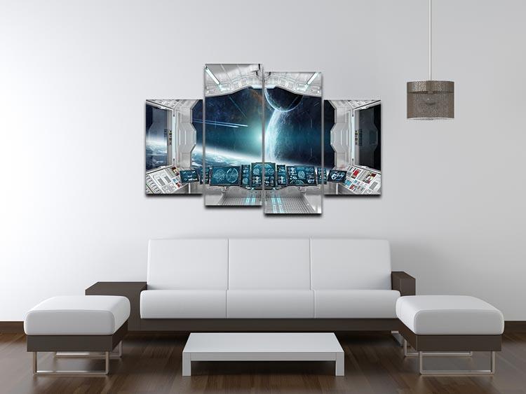 Spaceship Control Center 4 Split Panel Canvas - Canvas Art Rocks - 3