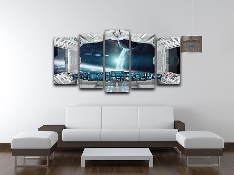 Spaceship Control Center 5 Split Panel Canvas - Canvas Art Rocks - 3