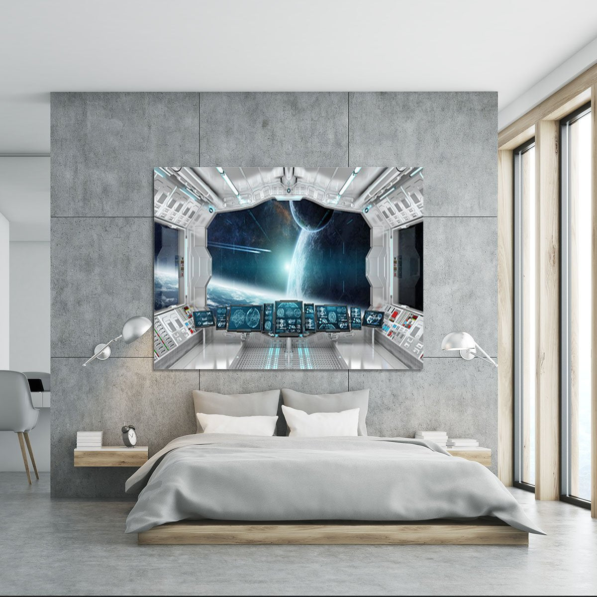 Spaceship Control Center Canvas Print or Poster