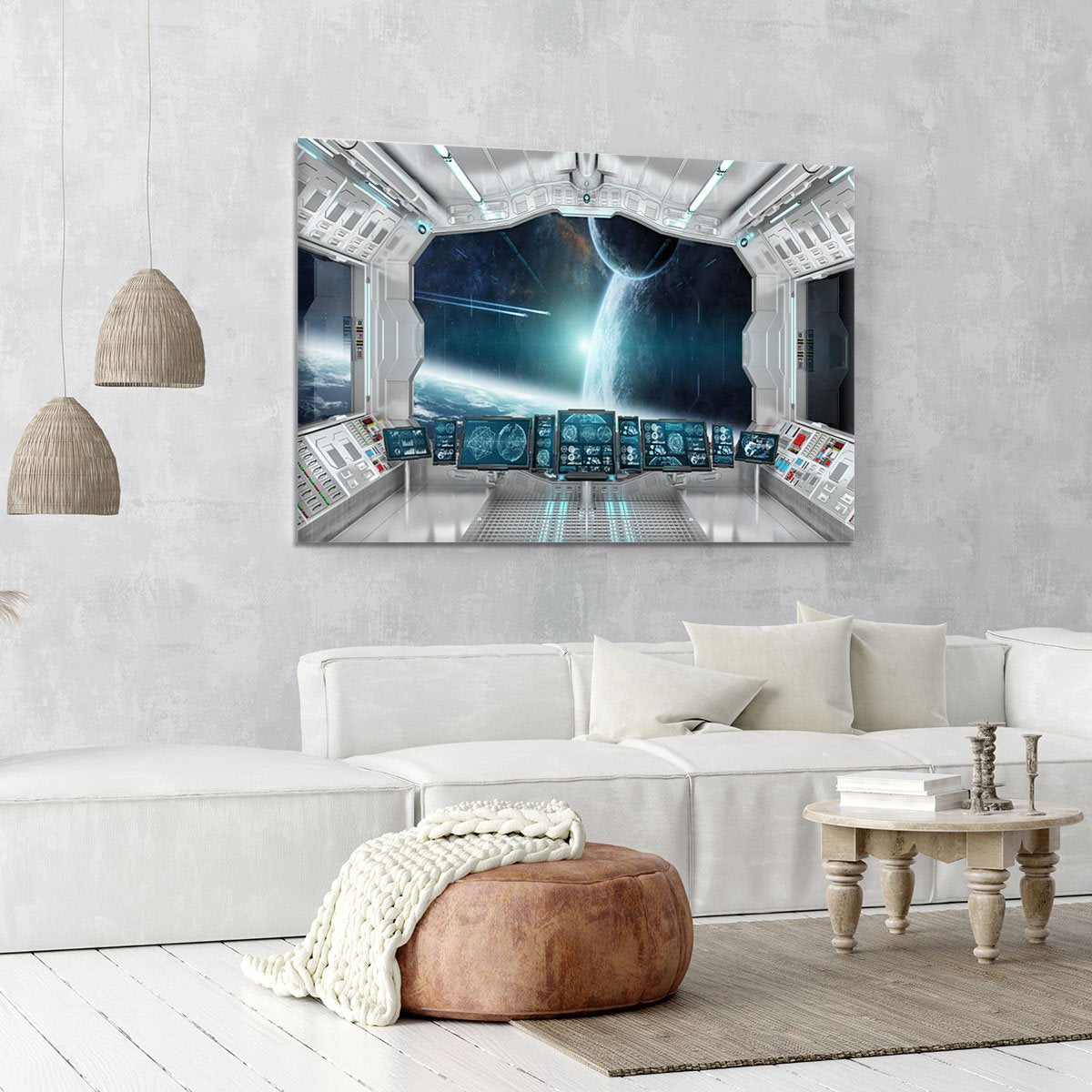 Spaceship Control Center Canvas Print or Poster