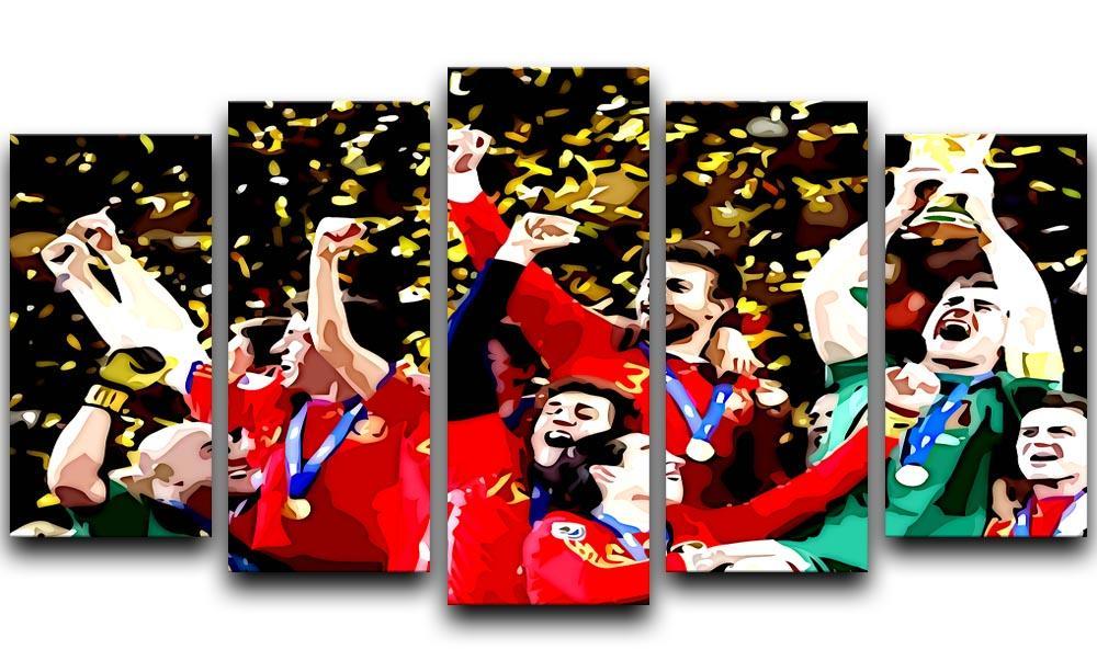 Spain World Cup Winners 5 Split Panel Canvas  - Canvas Art Rocks - 1