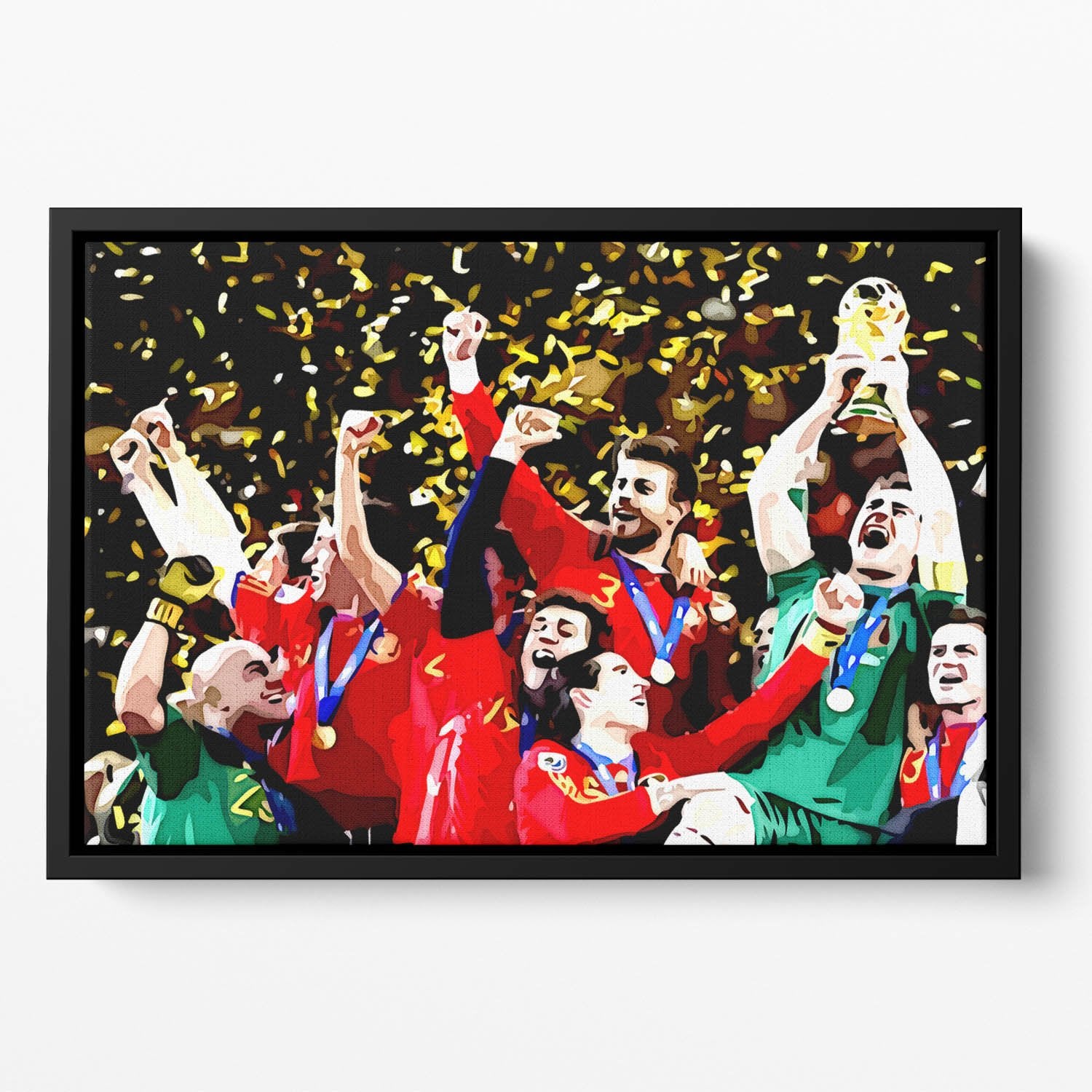 Spain World Cup Winners Floating Framed Canvas