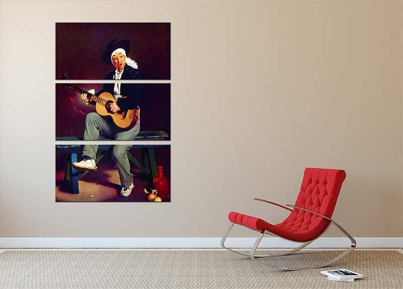 Spanish singer by Manet 3 Split Panel Canvas Print - Canvas Art Rocks - 2