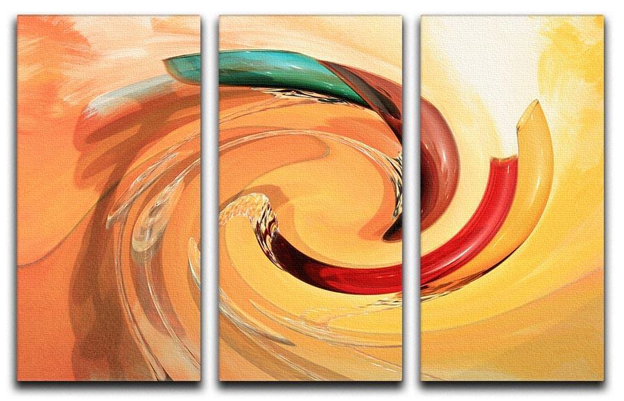 Spiral 3 Split Panel Canvas Print - Canvas Art Rocks - 1
