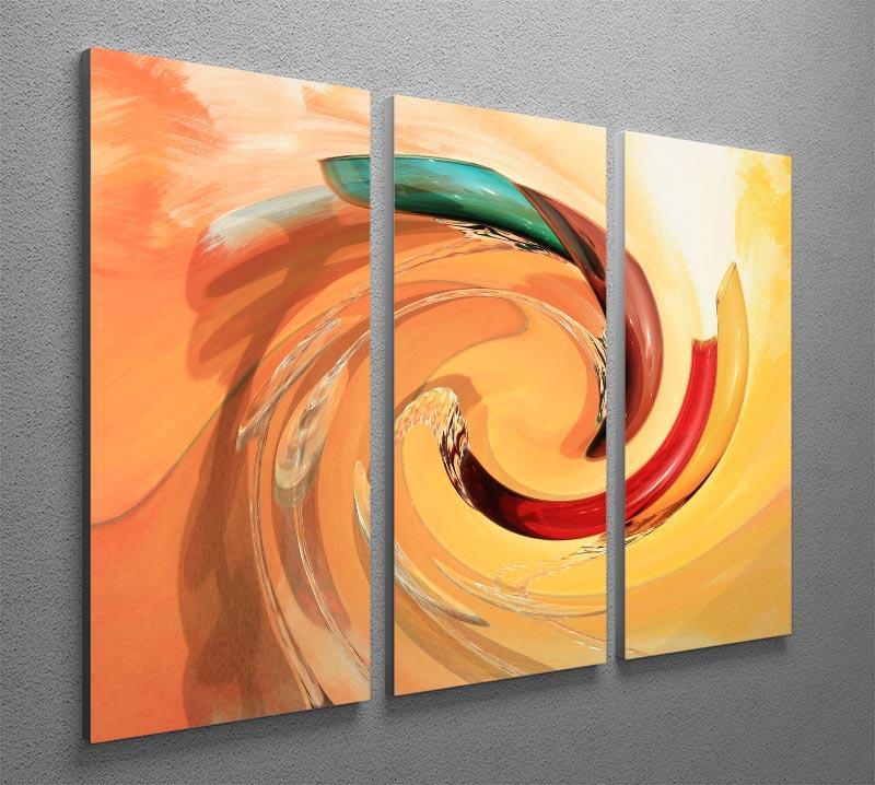 Spiral 3 Split Panel Canvas Print - Canvas Art Rocks - 2