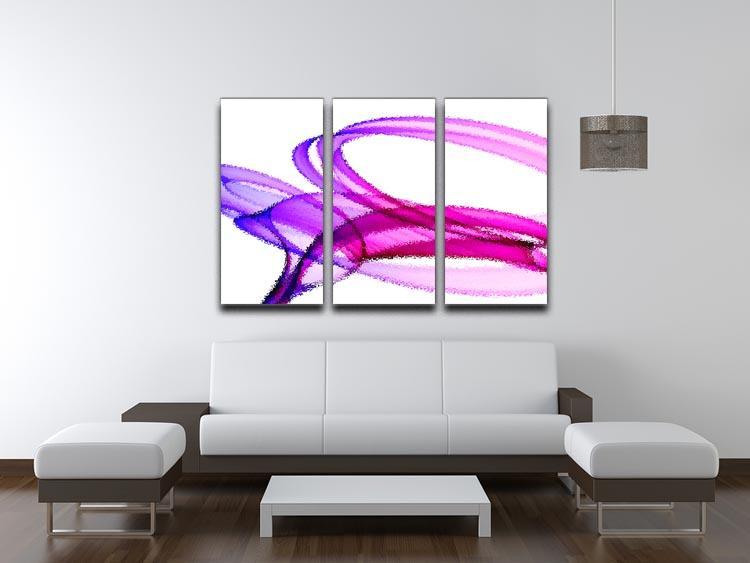 Splash of Colour 3 Split Panel Canvas Print - Canvas Art Rocks - 3